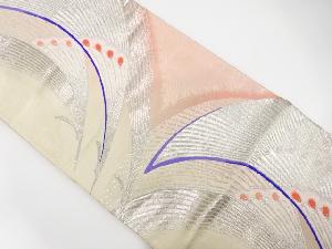 アンティーク　孔雀模様織出し袋帯（材料）